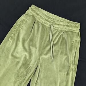 Von Dutch Soft Velour Soft Pull on Pants Olive Green Women Size Small